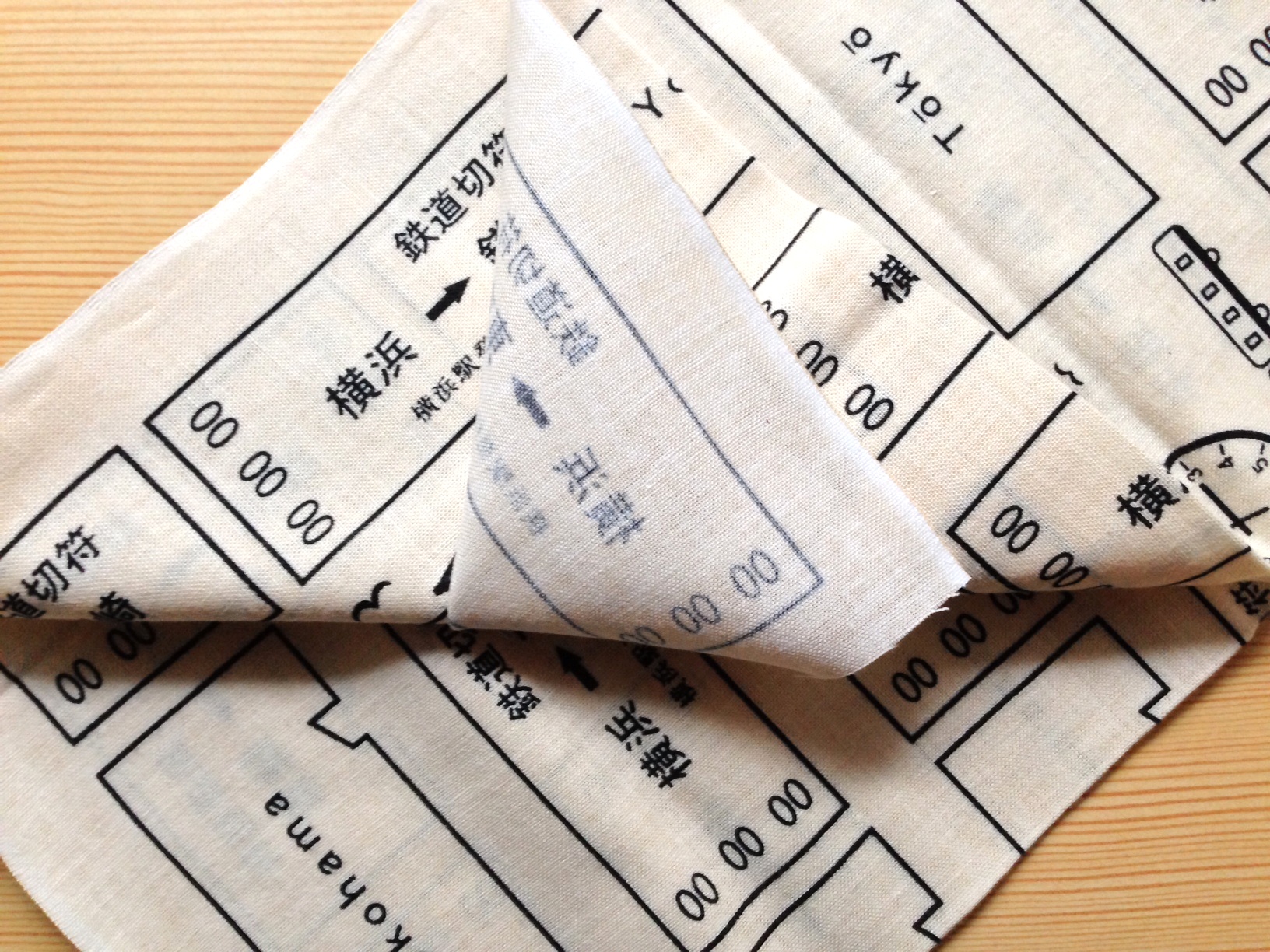 濱文様の日本てぬぐい