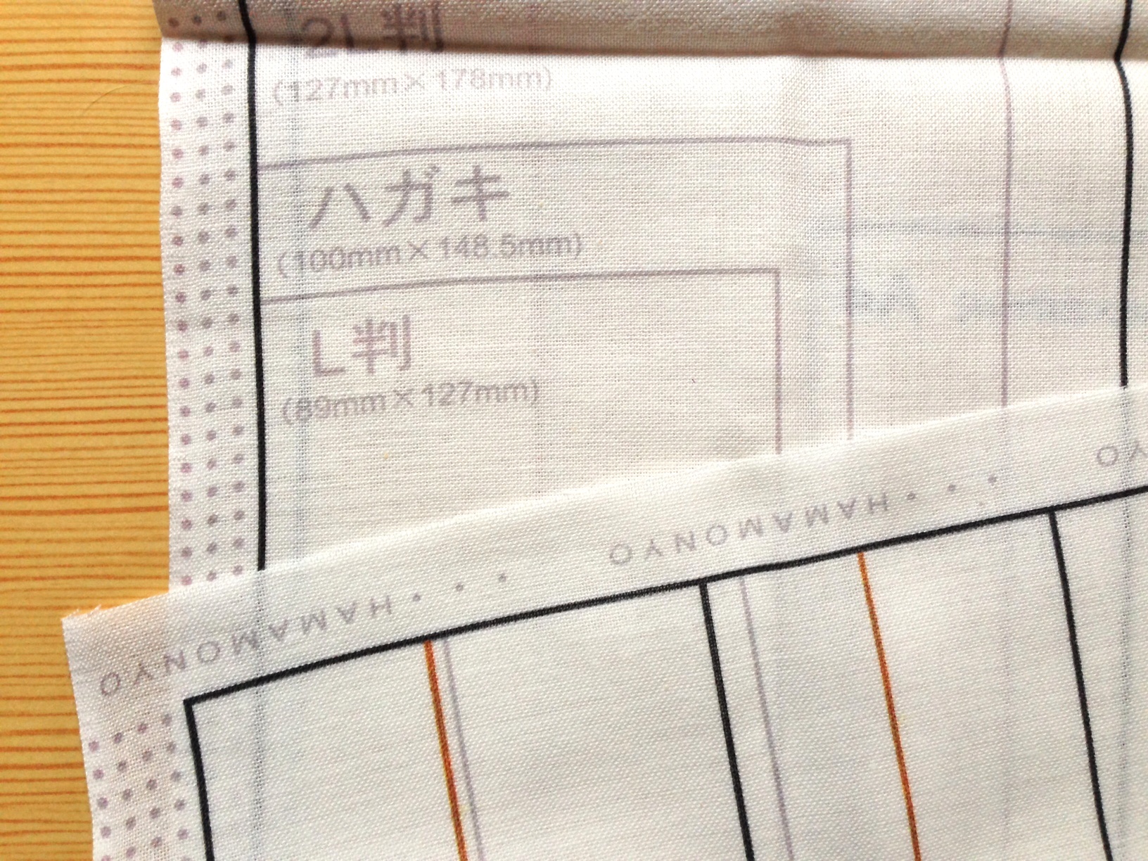 濱文様の日本てぬぐい