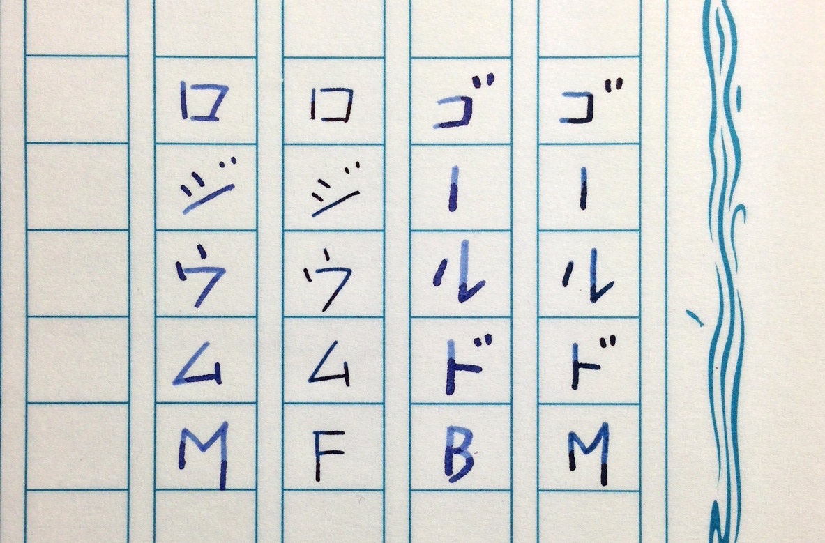 万年筆ペン先の字幅を決める時