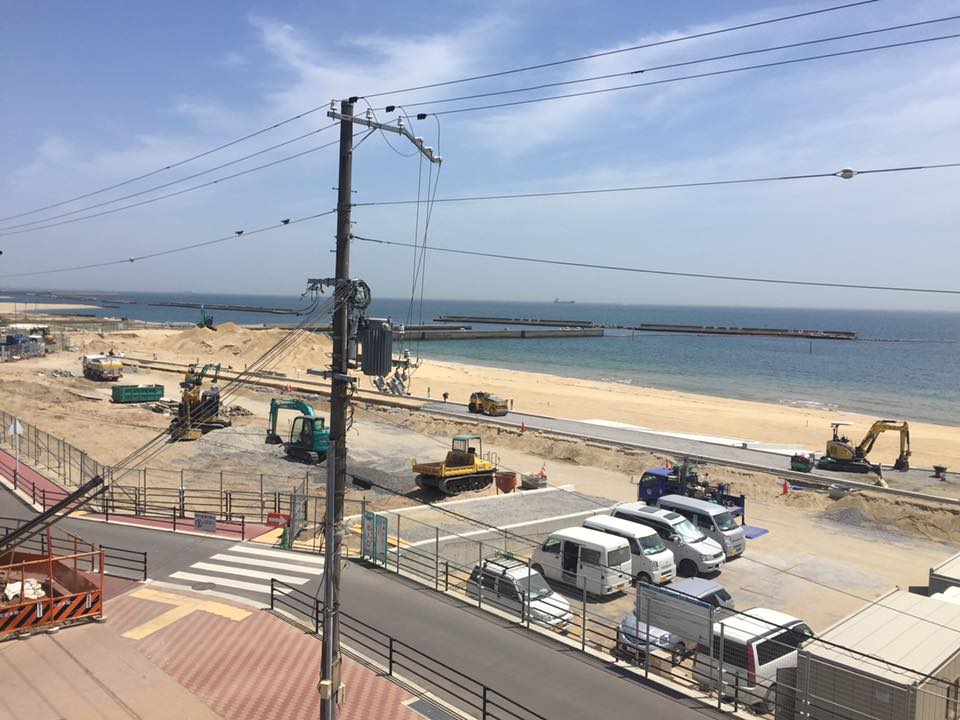 須磨海岸 整備中