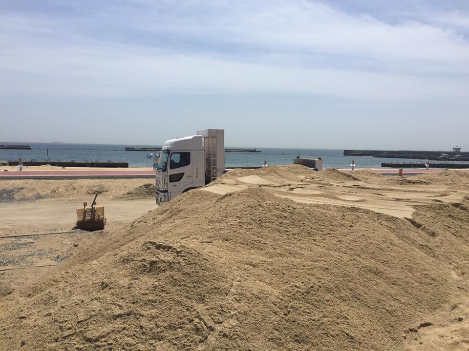 須磨海岸 整備中