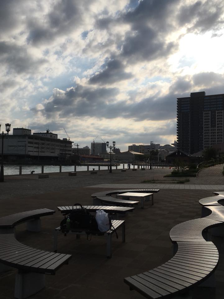 台風が去ったハーバーランド